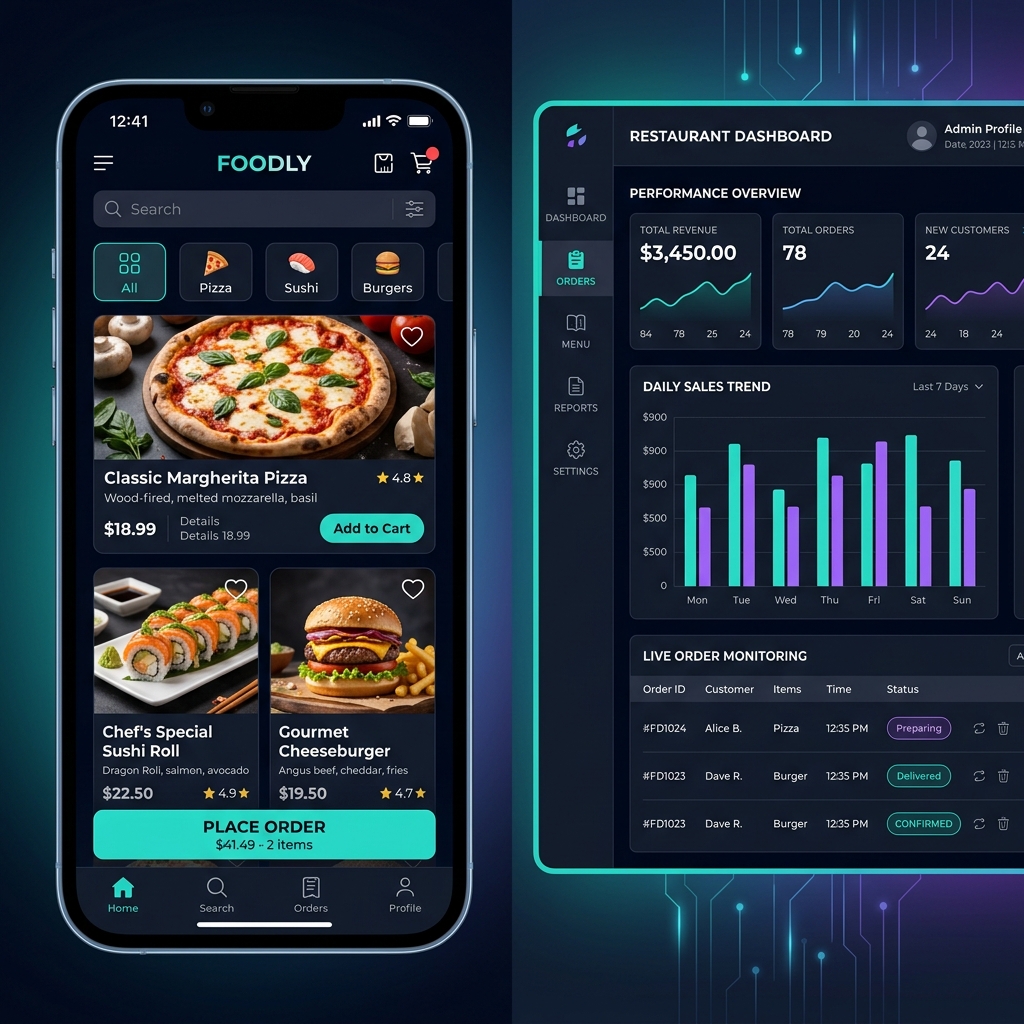 Customer App & Restaurant Dashboard
